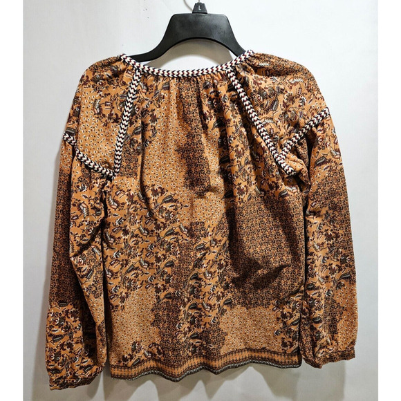 Timing Multicolor Floral Long Sleeve Pullover Blouse V-Neck Women's Small - Picture 3 of 6